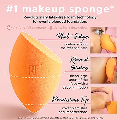Real Techniques Makeup Brush Set with Blender Sponge-Set Of 5 Real Techniques Makeup Brush Set with Blender Sponge-Set Of 5